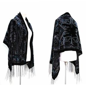 Silk Burnout Velvet ART Floral Scarf Shawl Wrap